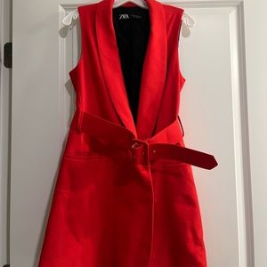 Vest dress Zara xs -s Red like new